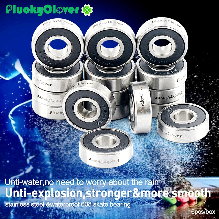 Anti-water Stainless Steel Skate Bearing 608 Water resistant Inline Roller Speed Skate Skateboard Longboard Scooter Bearing 608