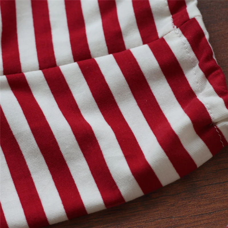 Newborn Photography Props Baby Short Pants Christmas Hat White and Red Stripe Cloth Photo Studio Shoots Accessories 2PCS