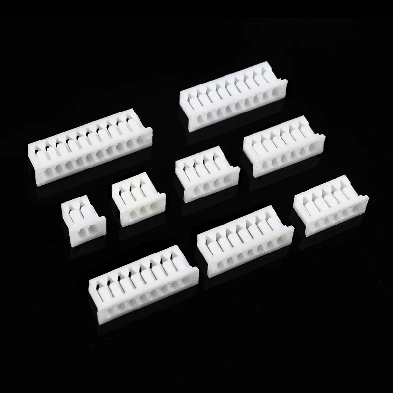 100Pcs JST 1.25mm Pitch Female Connector Housing 2/3/4/5/6/7/8/9/10 Pin Plastic Shell Electrical Wiring Plug Socket Housing