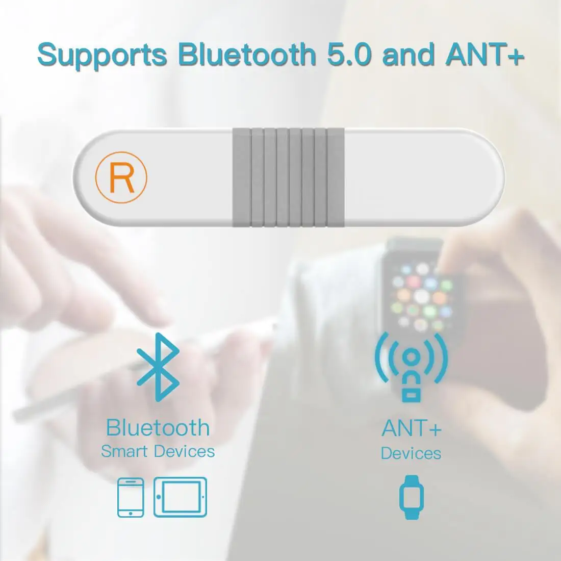 ANT+ Bluetooth Heart Rate Monitor With ECG Vibration Alert Compatible ANT+ Devices Fitness Heart Rate Tracking Up To 24 Hours