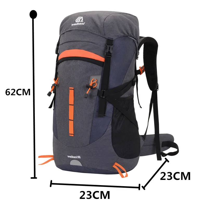 Bolsa de viaje de gran capacidad, Mochila de Camping, senderismo, ejército, escalada, senderismo, montañismo, bolsa deportiva, 50L