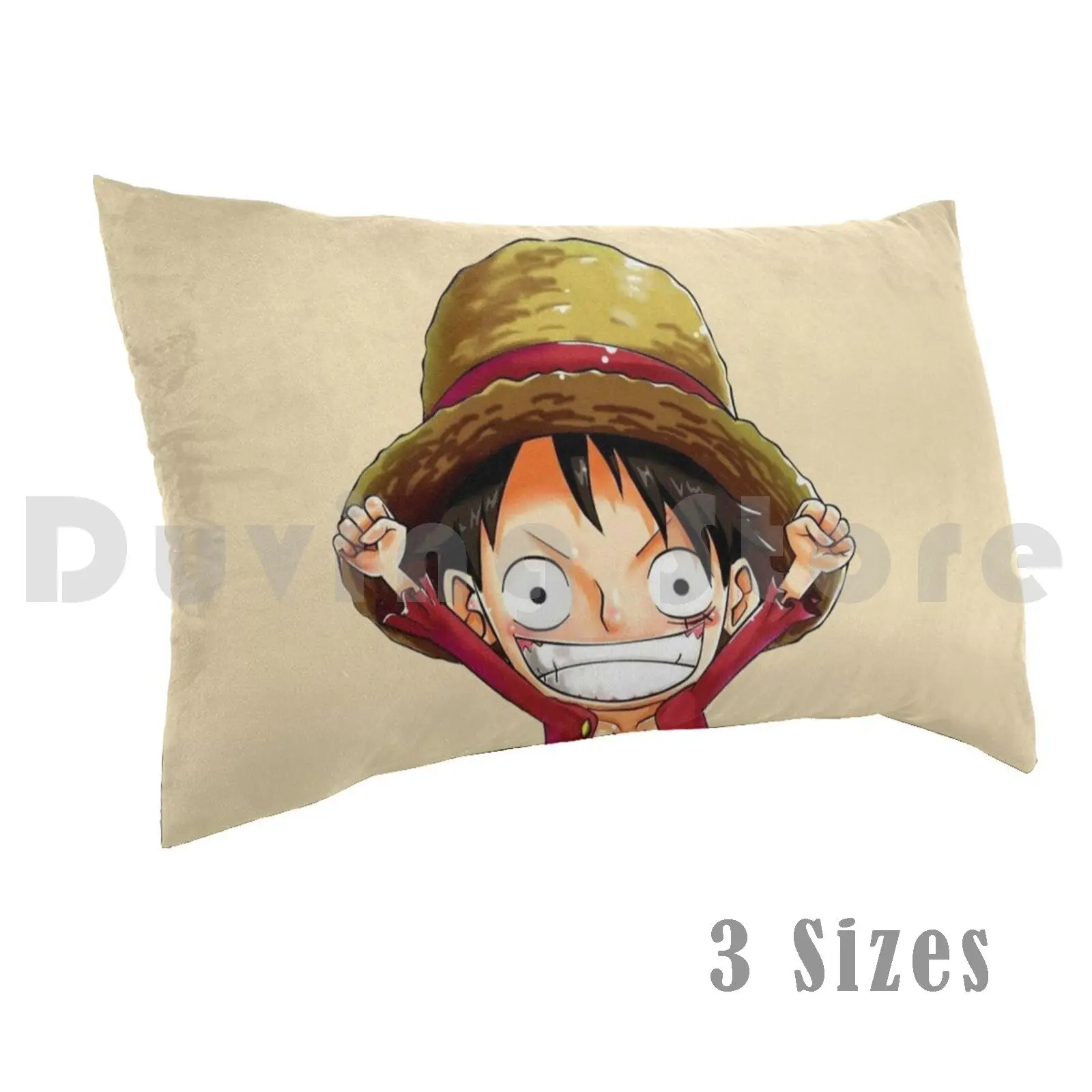 Luffy Chibi Pillow case 904 Anime Waifu Chibi Manga Pirate Monkey