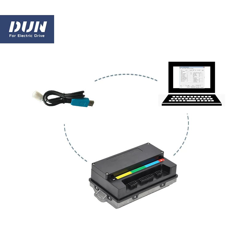 Programmable 55A 1KW EM50S 7255 BLDC Sine Wave ECU Controller For QS Mid Drive or Hub Motor