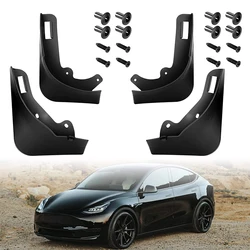 Guardabarros mate sin perforación para Tesla Model Y 2024-2020, protector contra salpicaduras, accesorios para Tesla Model 3 2021-2024