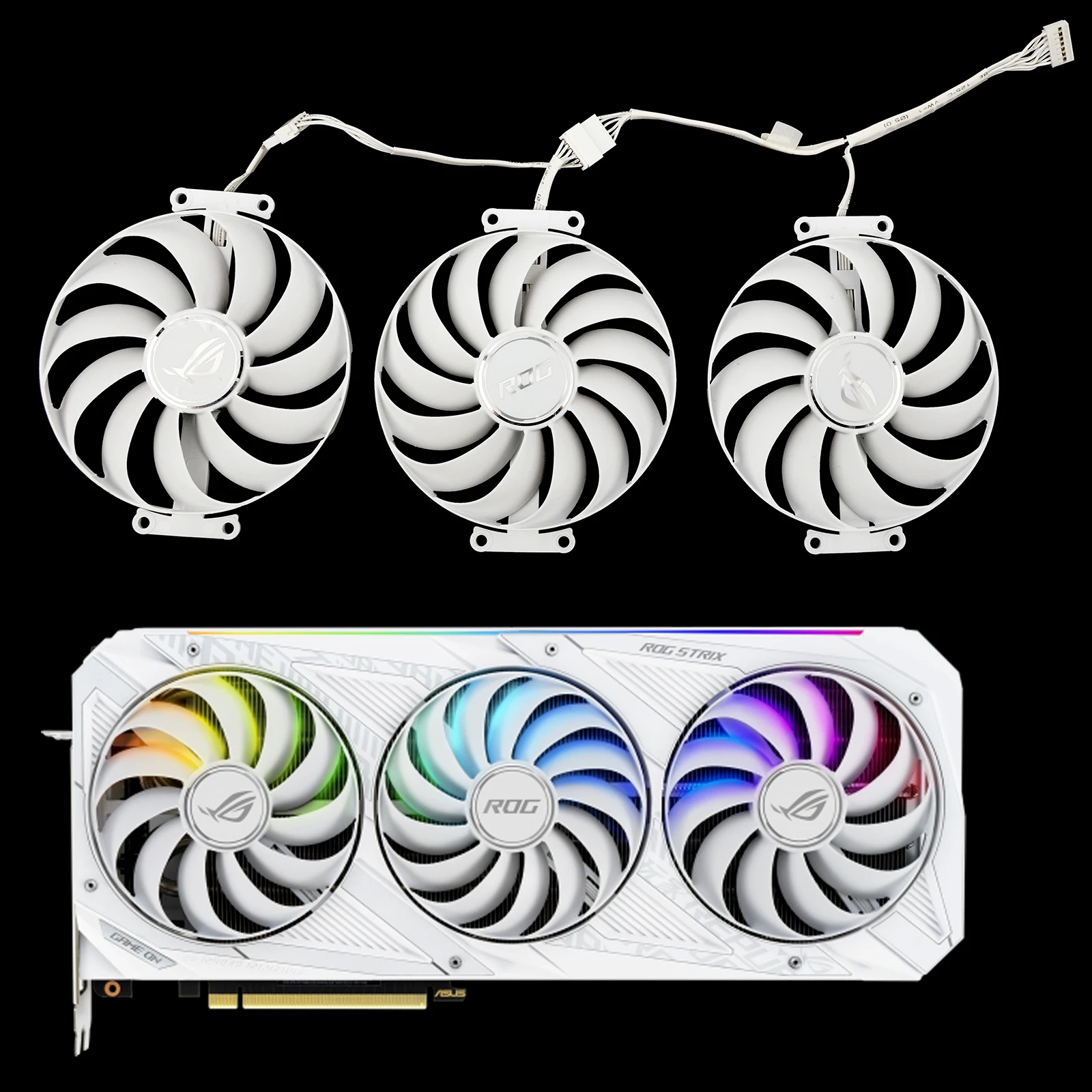 95MM White CF1010U12S Cooler Fan Replacement For ASUS AMD ROG Strix GeForce RTX 3070 3080 3090 RX6800 6700 V2 Edition GIP Fan