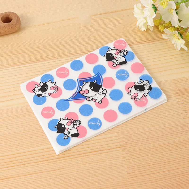 100pcs/lot Cartoon Fleck Cow Angel Nougat Wrapping Paper Handmade lovely Pink Blue Dot Baptism Sugar Packaging Nougat Gift Wrap