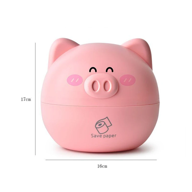 1pc Tissue Organiser Round Cartoon Animal Desktop Tissue Dispense