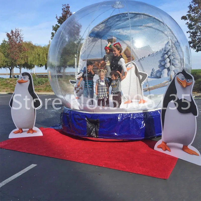 

Inflatable Night Light Winter Lovers inflatable Snow Globe transparent inflatable christmas globe ball Craft Decor Wedding Gift