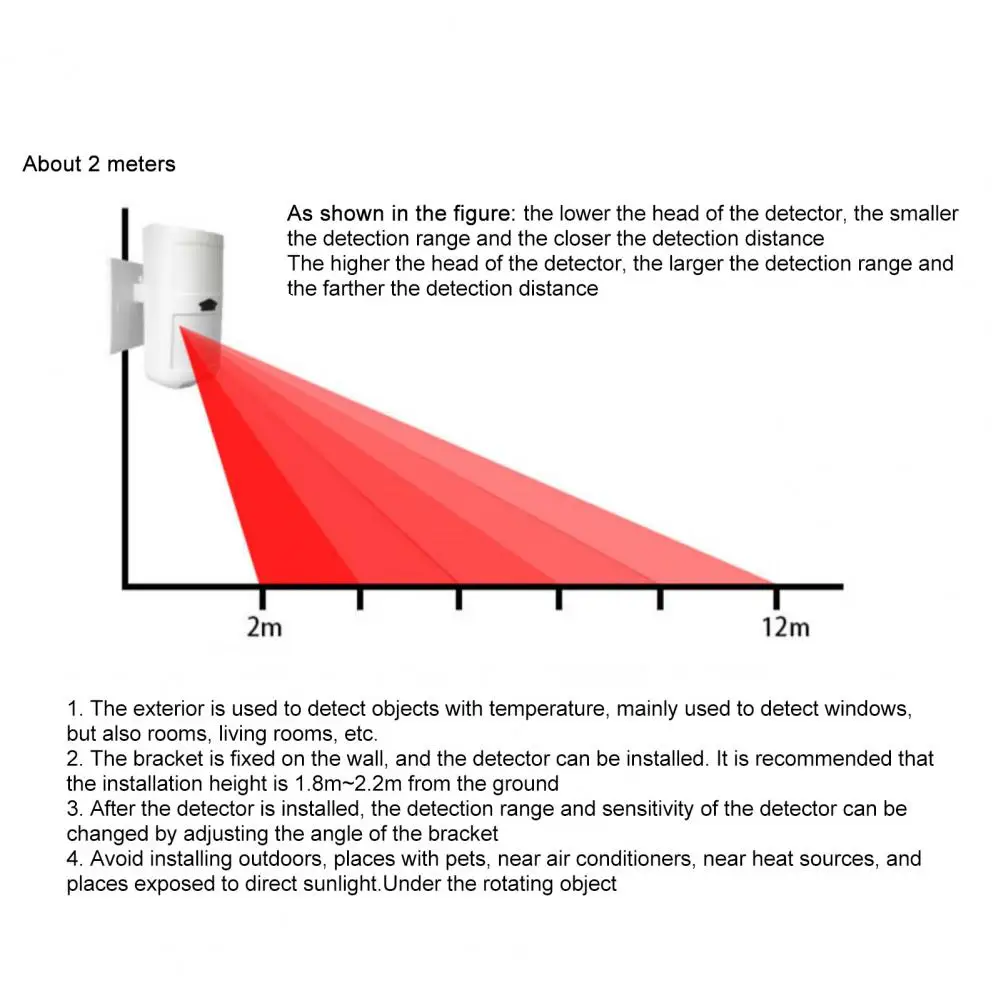 적외선 마이크로 웨이브 듀얼 감지 유선 프로브 MCU 제어 자동 온도 보상 실내 용 도난 방지 경보 센서