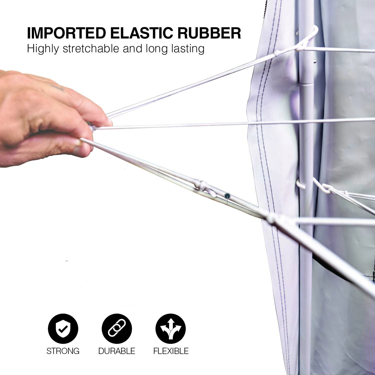 Rete a Traliccio 100x100 cm, Rete Scrog con Ganci, Rete per Piante Pesanti per Tenda da Coltivazione, Rete di Supporto Elastico, 3 Pezzi | Leroy Merlin