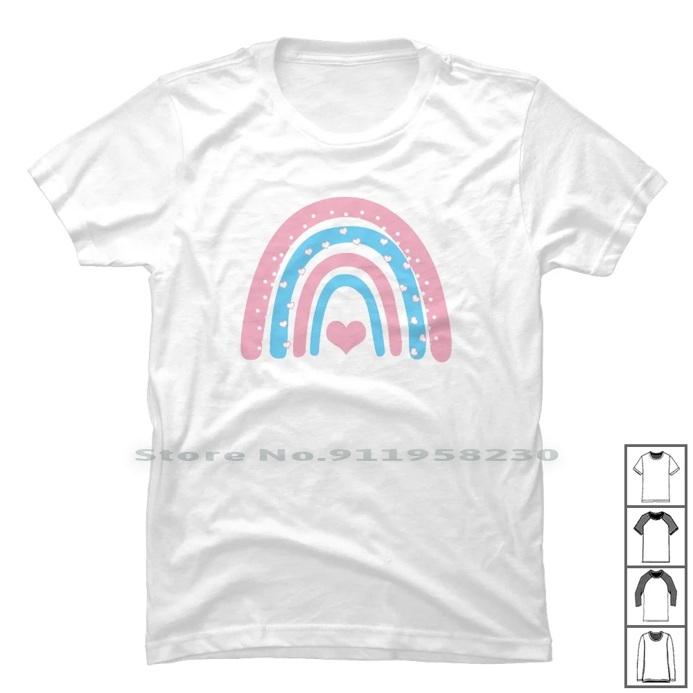 Rainbow Transsexual Flag T Shirt 100% Cotton Rainbow Lesbian Proud Pride Rain Flag Ian Bow Ra