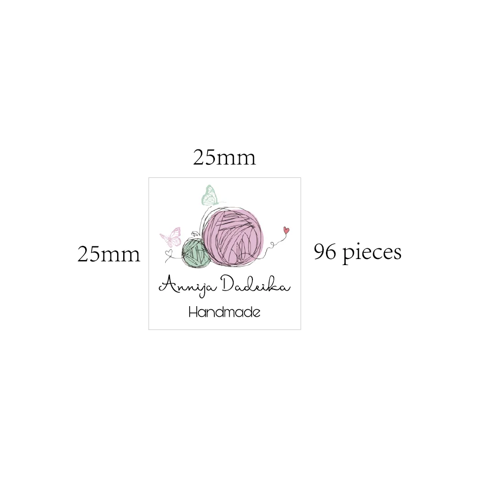 96pieces Custom Ironing Labels, Personalized Brand , Logo or Text, Clothing Labels, iron on, Square, frame (YT146)