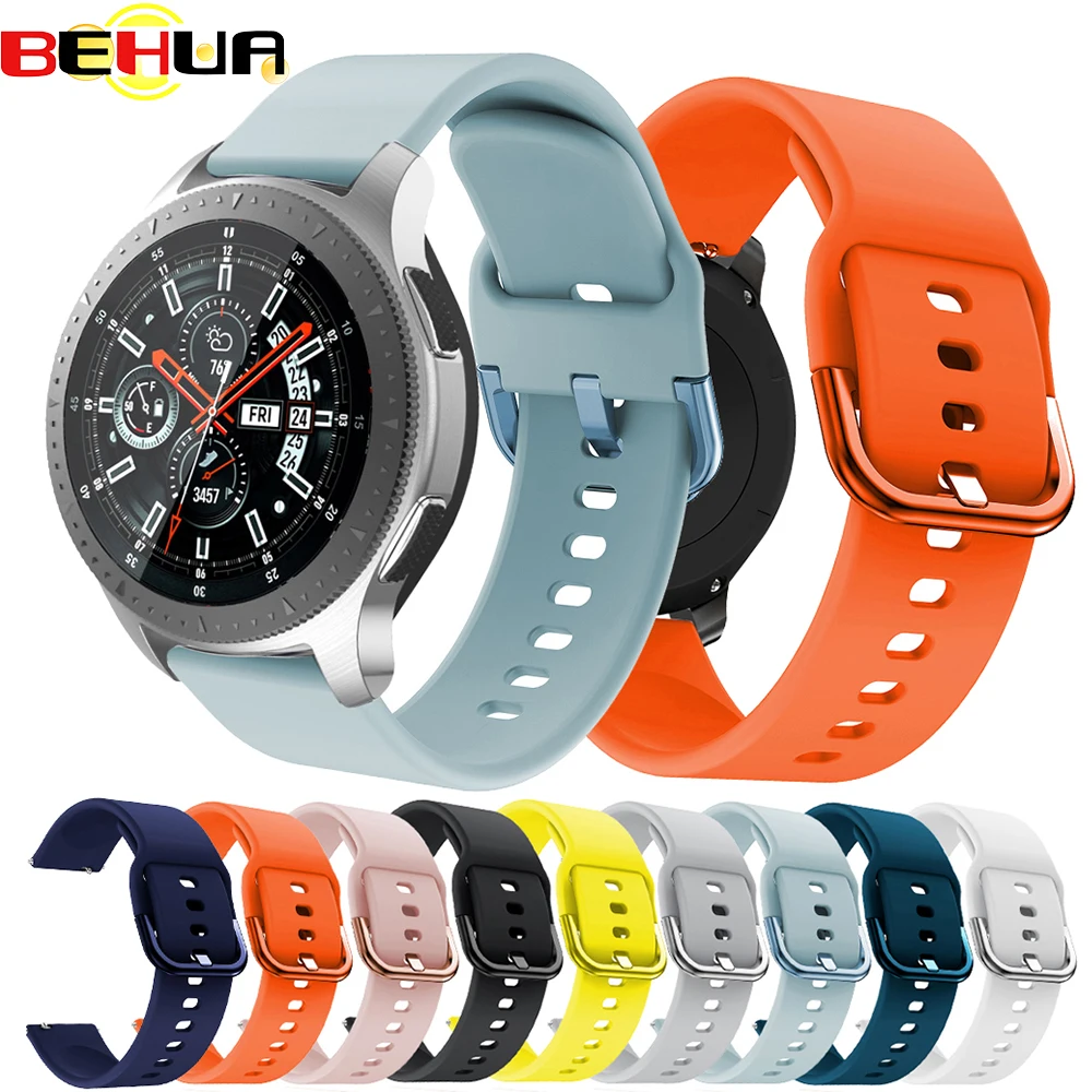 20mm 22mm 시계 밴드 스트랩, 삼성 갤럭시 워치 46mm 42mm 액티브 2 스포츠 팔찌 여성용 남성용 스트랩 기어 S3 S2 시계 밴드