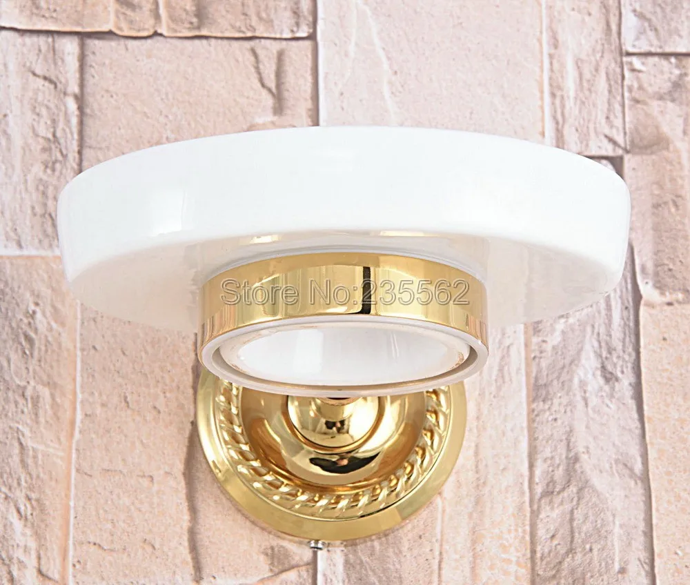 

Luxury Gold Color Brass Soap Dishes Wall Mounted Soap Dish Soap Holder Ceramic Soap Holder Bathroom Accessories Lba587