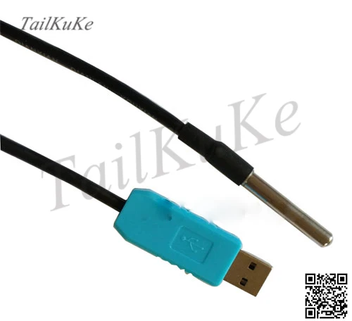 Moduł czujnika temperatury, czujnik temperatury, interfejs USB, wodoodporna sonda DS18B20, czujnik temperatury