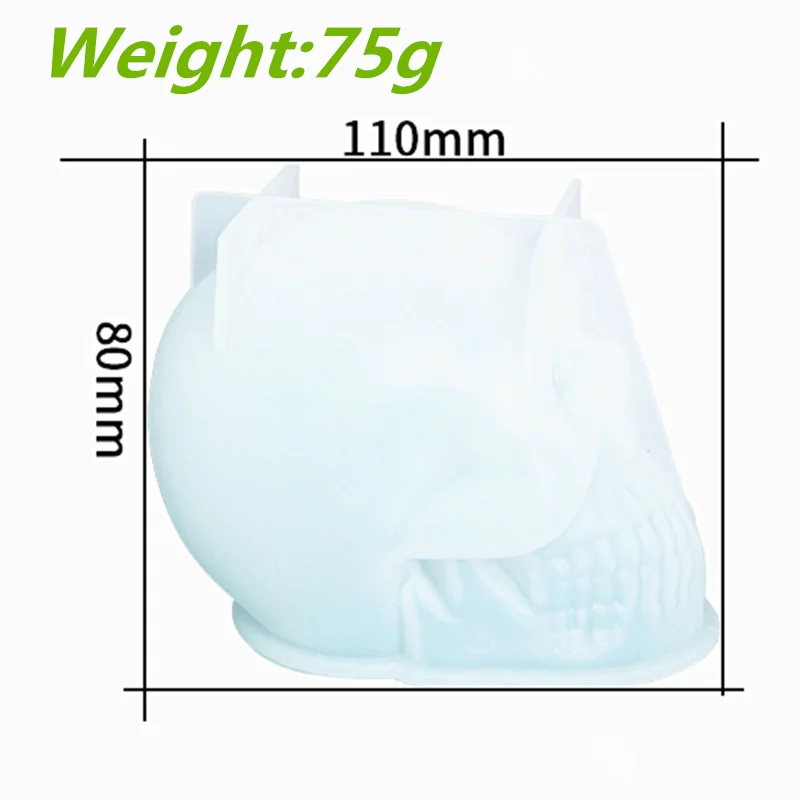 New Halloween Skull Ice Cube Silicone Mold Three-dimensional Mousse Cake Decoration Tool DIY Aromatherapy Candle Resin Moulds