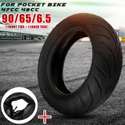 Front Rear Tire+Inner Tube Kit for Mini Pocket Bike 90/65/6.5 110/50/6.5 for 47cc 49cc