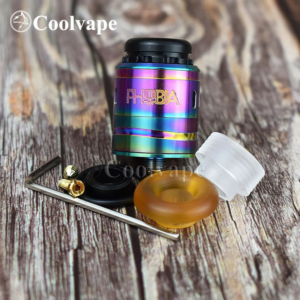 فوبيا V2 RDA إعادة البناء خزان البخاخة نازف خزان مع squonk BF دبوس 24 مللي متر قطر vs Hellbeast RDA خزان