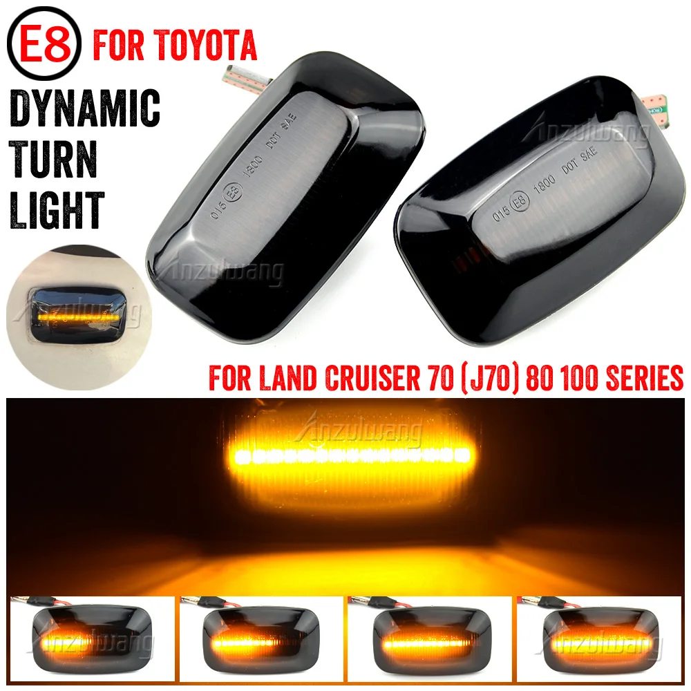 Per Toyota Land Cruiser LC100 LC70 LC80 Hilux N160 Celica T180 Previa XR10 Car LED indicatore di direzione dinamico indicatore di direzione laterale