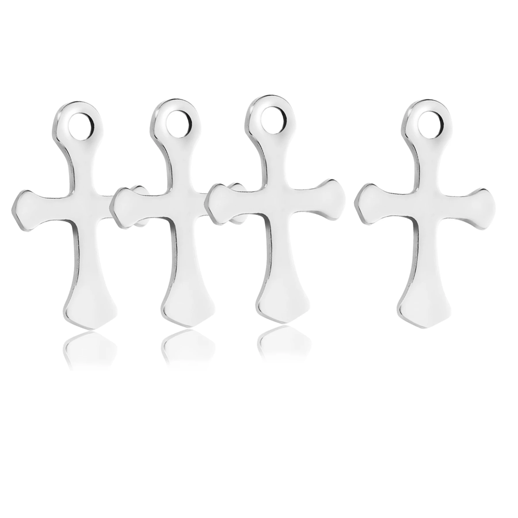 20 Stück Edelstahl Kreuz Religiöse Charms DIY Anhänger Halskette Armband Herstellung Ohrringe Erkenntnisse Handwerk Schmuckzubehör – Detail 3