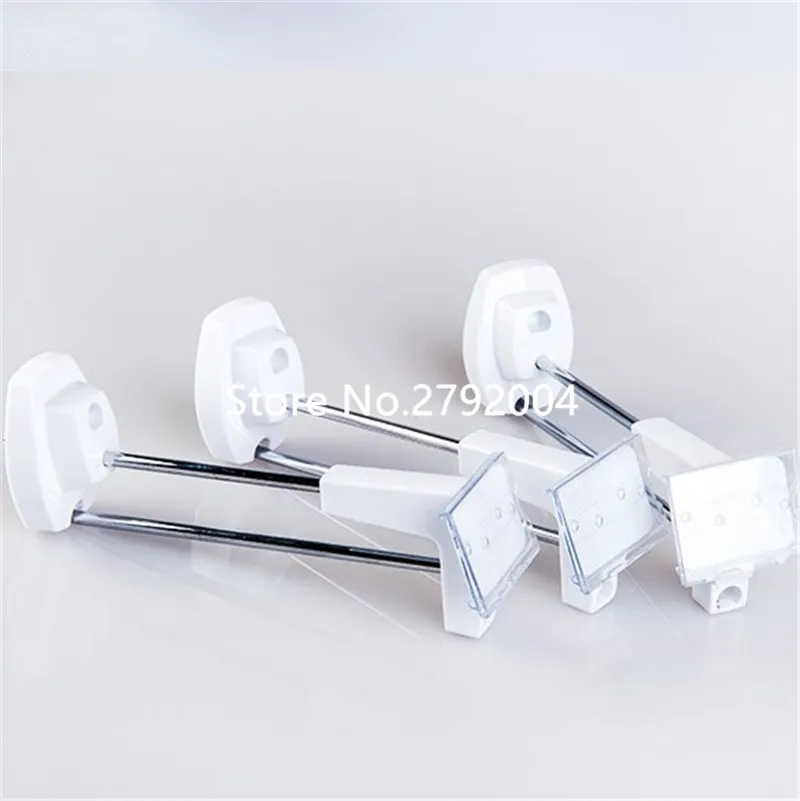 

(50 pcs/pack ) white color 250mm length security display slatwall hook for retail stores security to protect merchandises
