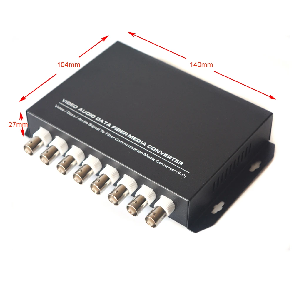 Imagem -05 - Conversores de Mídia Fibra Óptica para Vigilância de Câmera Canais Vídeo Transmissor e Receptor Modo Único e Multimodo