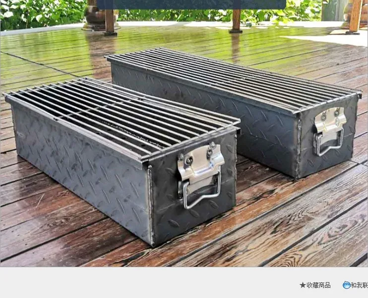 Portable steel barbecue grills simple charcoal  stove 100*18CM home commercial outdoor mutton skewer oven durable 207