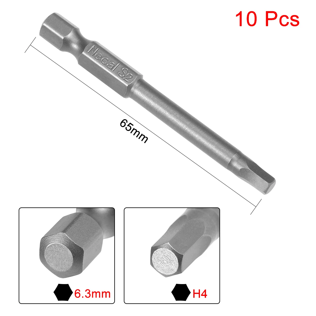 Uxcell 10pcs Hexagon Screwdriver Bit Set 1/4\