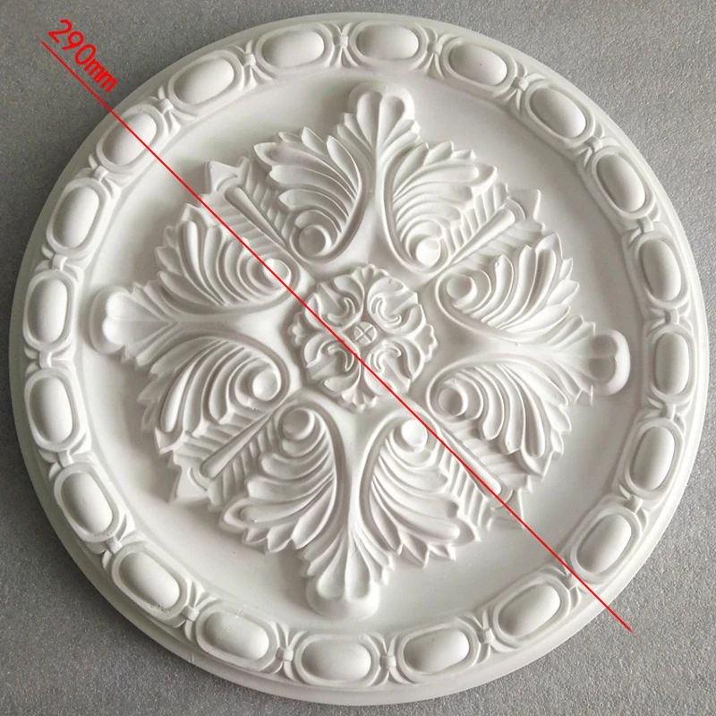 PU Decorative Ceiling Rose Pendant Lamp Base Panel Ceiling Rosette Light Plate Wall Moulding Medallion Decoration of Chandelier