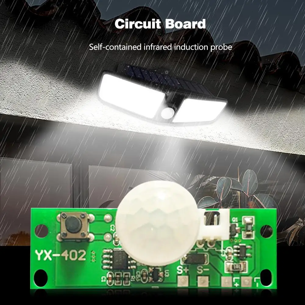 3,7 V Kit de bricolaje lámpara Solar de placa de Sensor de Control de noche módulo de luz controlador módulo infrarrojos lámpara para Panel Solar de placa de circuito Junta