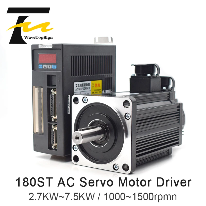 

AC Servo Motor Kits 2.7KW 3KW 4.5KW 2.9KW 4.3KW 3.7KW 180ST Series AC Motor Matched Servo Driver AASD 40A 75A Complete Motor kit