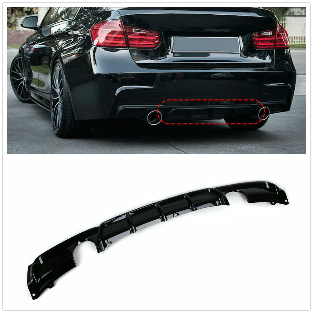 

Gloss/Matte Black/Carbon Fiber Look Rear Bumper Diffuser Spoiler Lip For BMW 3 Series F30 F31 320i 328i 335i 2012-2018 M Sport