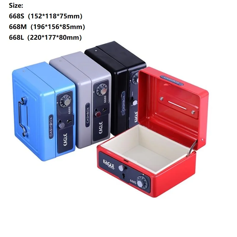 668S 668M 668L Portatile Vault Codice di Blocco Cassa di Sicurezza Cassetta di sicurezza Cash Box Creativo Pop Scatole Regalo