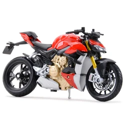 Maisto-Ducati Super Naked V4 S Static Die Cast Vehicles, juguetes de modelo de motocicleta, pasatiempos coleccionables, 1:18