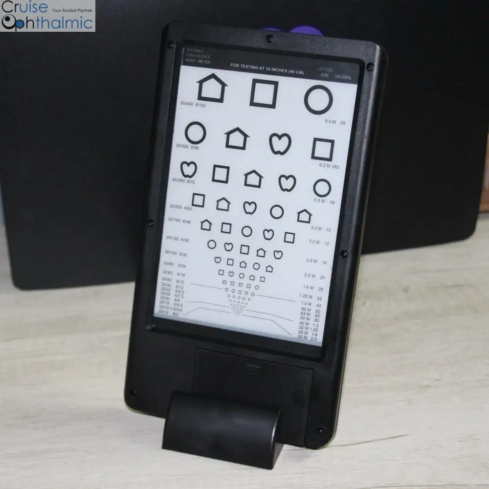 Rechargeable near vision desktop Tester CP-30L 40cm or 16 inch Symbol and Letter Decimal Dual Adjustable Brightness