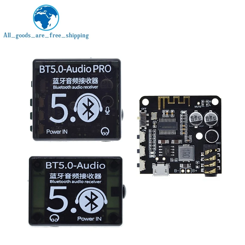 Mini Bluetooth 5.0 Decoder Board Audio Receiver BT5.0 PRO MP3 Lossless Player Wireless Stereo Music Amplifier Module With Case