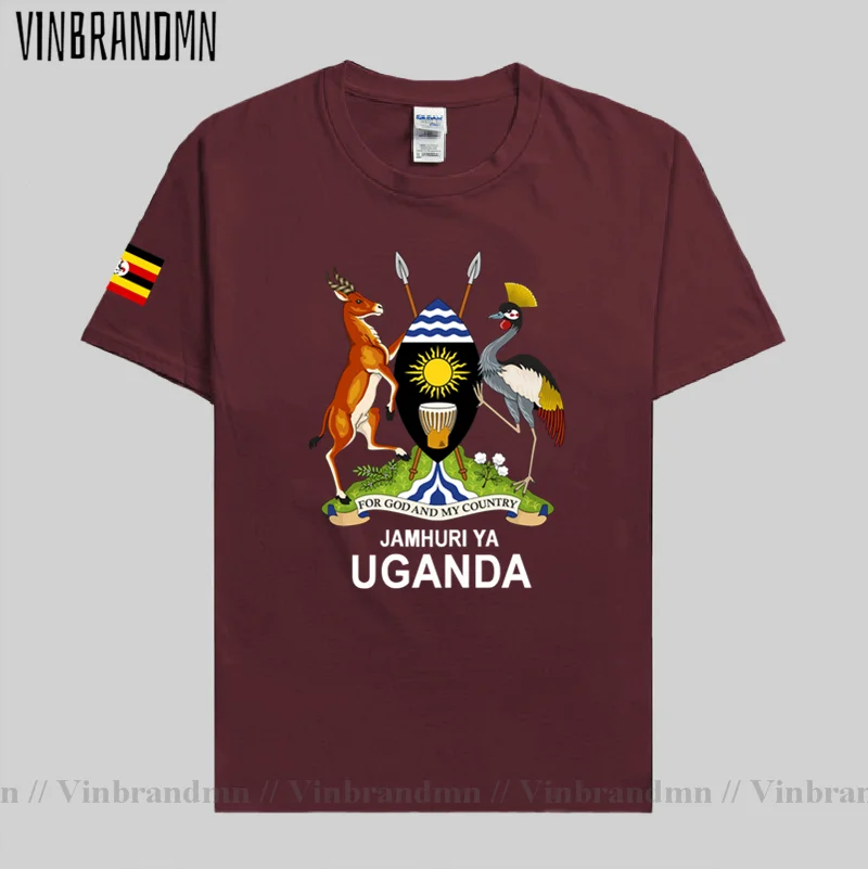 Uganda Ugandan men t shirt fashion 2021 jerseys team nation 100% cotton t-shirt gyms clothing tees country sporting flags UGA 20