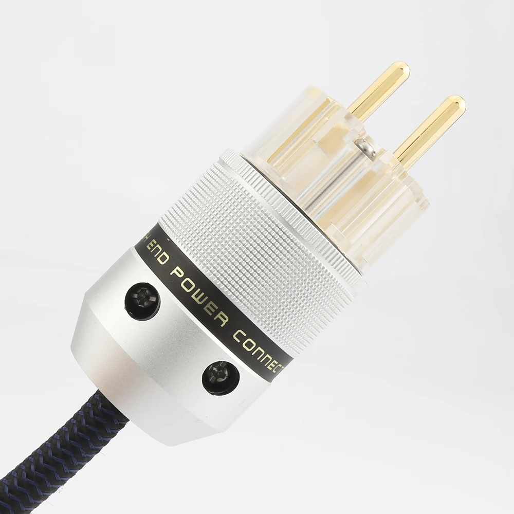 Одна пара, высококачественный Позолоченный разъем питания Schuko + гнездовой разъем IEC