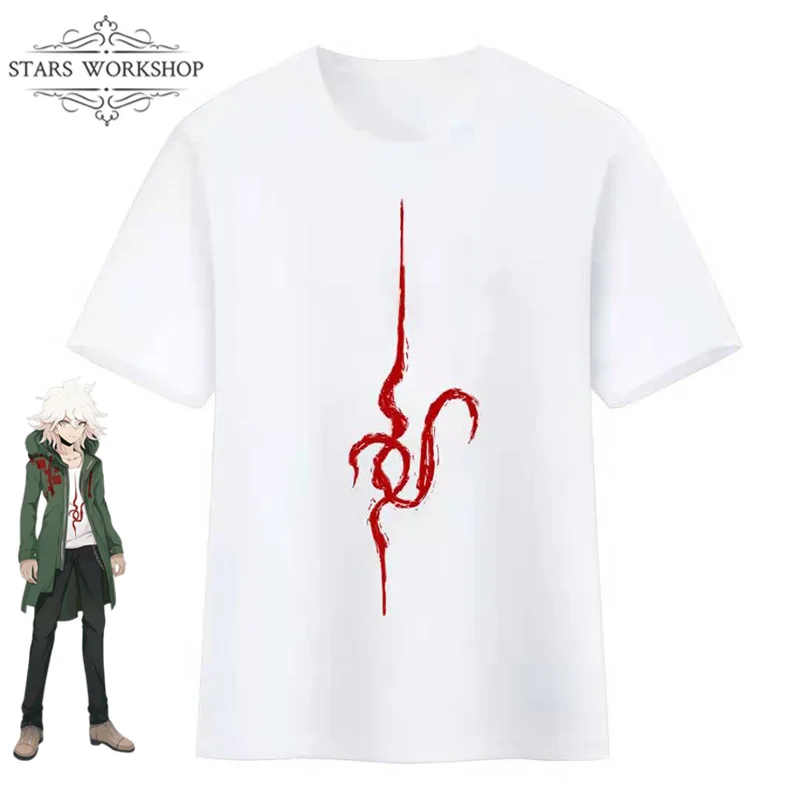 Anime Danganronpa Cosplay Nagito Komaeda Trang Phục Hóa Trang Nam Giới Trưởng Thành Xanh Rãnh Dài Phối Nón