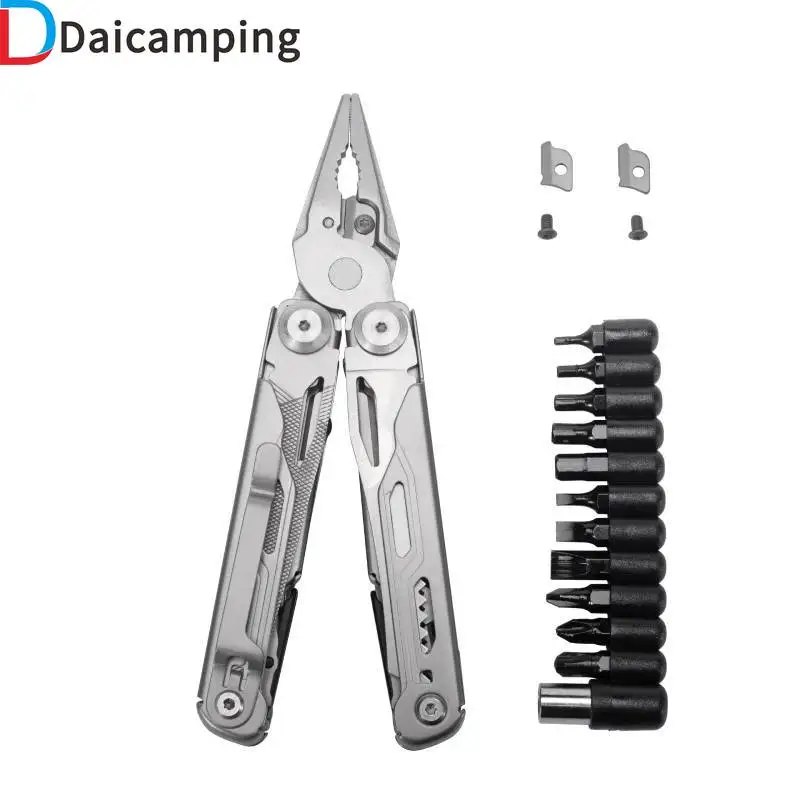 Daicamping DL10 Pocket Multi Folding Knife Plier Multi-purpose Clamp Outdoor EDC Multitools Survival Gear Clip Hand Tool Sets