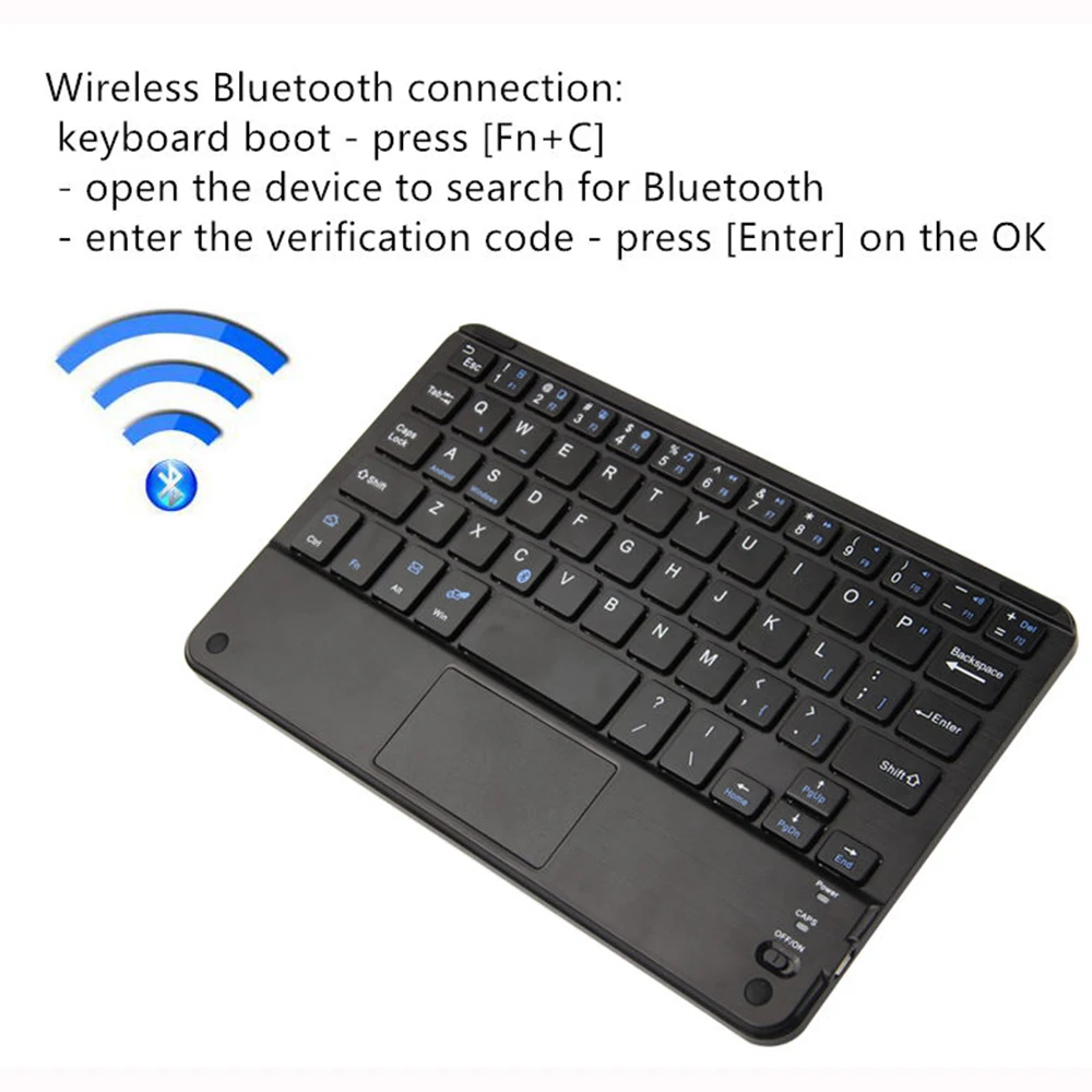 Imagem -04 - Teclado sem Fio Bluetooth com Touchpad Universal Portátil Mini Android Tablet pc Laptop