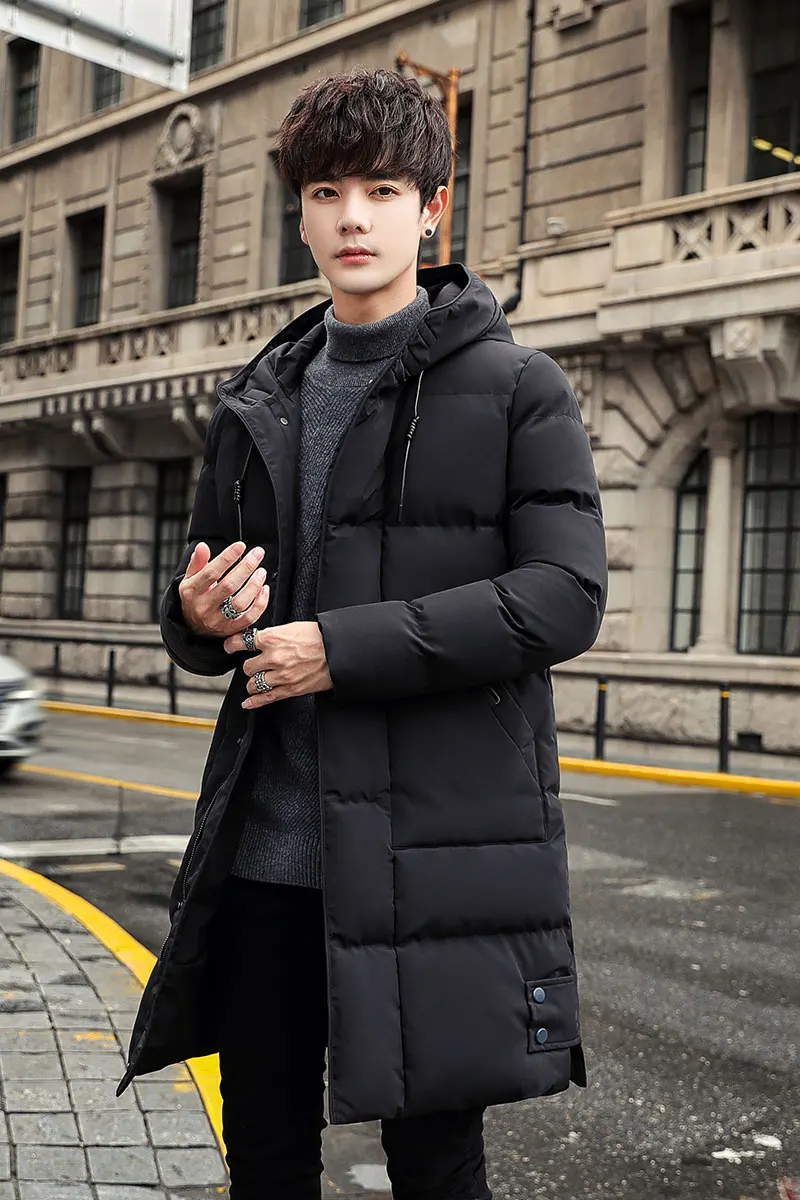 2021 New Down  Padded Jacket Thickened Medium And  Korean Bread Jacket Winter Couple Long Padded Cotton Jacket