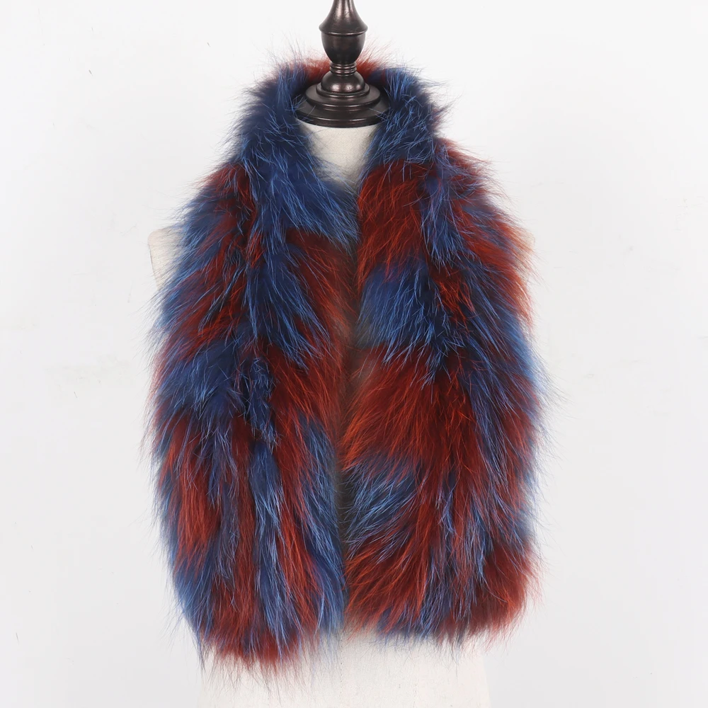 New Women Winter 100% Real Fox Fur Scarf Outdoor Keep Warm Thick Natural Fox Fur Scarves Lady Fashion Genuine Fox Fur Muffler