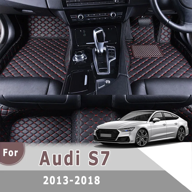 

RHD Custom Carpets For Audi S7 2018 2017 2016 2015 2014 2013 Leather Car Floor Mats Auto Interior Accessories Car Styling Rugs