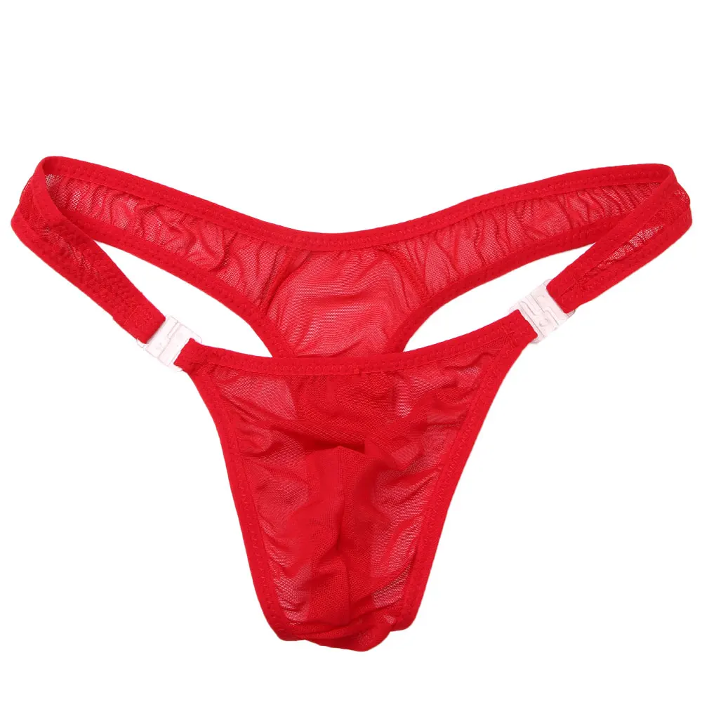 Tanga transparente Sexy para hombre, bragas transpirables con bolsa para bulto, Bikini, ropa interior, novedad de 2020