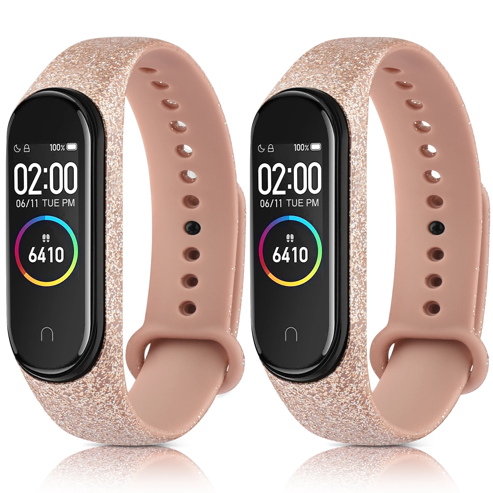 Elegante Bling Strap Band Für Xiaomi Mi Band 4 3 Silikon Anti-schweiß Ersatz Armband Für Xiaomi Mi Band 5 6 Sport Armband