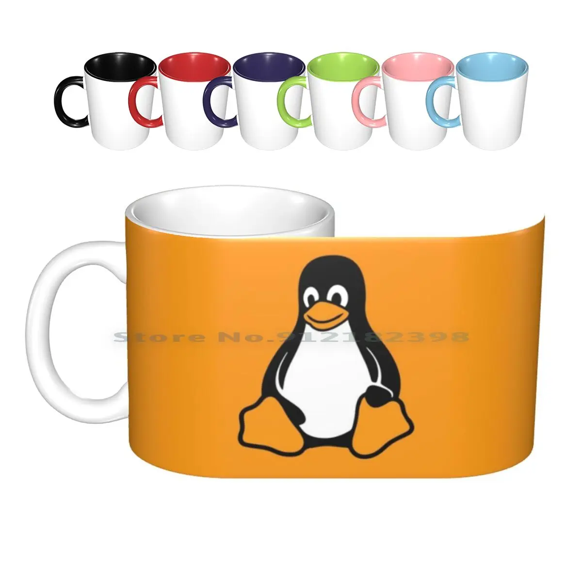 Linux Tux Pingouin Ceramic Mugs Coffee Cups Milk Tea Mug Computer Geek Computers Dork Engineer Geek Tech Support It