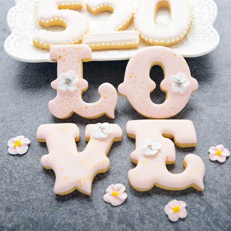 26 Letter Alphabet A-Z shape Mold Cookie Cutters Sugar Biscuit Mold Fondant Cutter DIY Pastry Cake Decorating Baking Tools