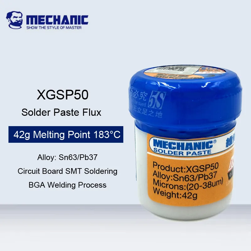 183 Degree MECHANIC XGSP-50 Solder Paste Flux Soldering Paste BGA SMD Welding Paste Flux For Mobile Phone Repair Tools