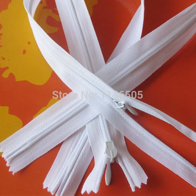 2 pcs/lot 150cm 3# invisible zipper for Sewing Quilt accessories close end zipper White and Black